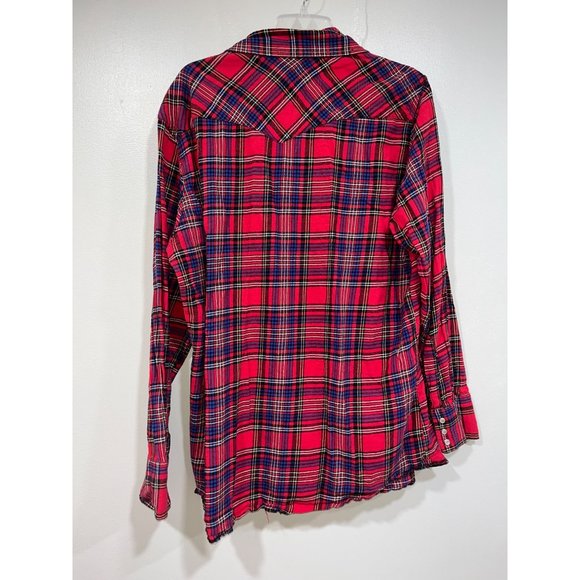 Wrangler Mens Shirt Pearl Snap Western Size XLT Red - Picture 6 of 9